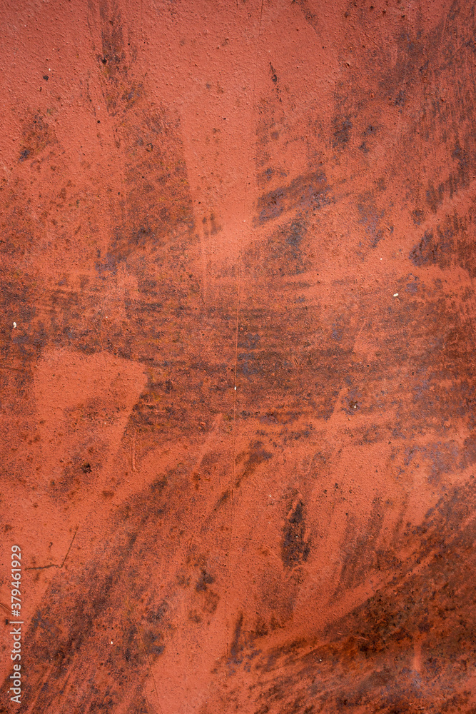 orange oxide texture on very deteriorated surface
