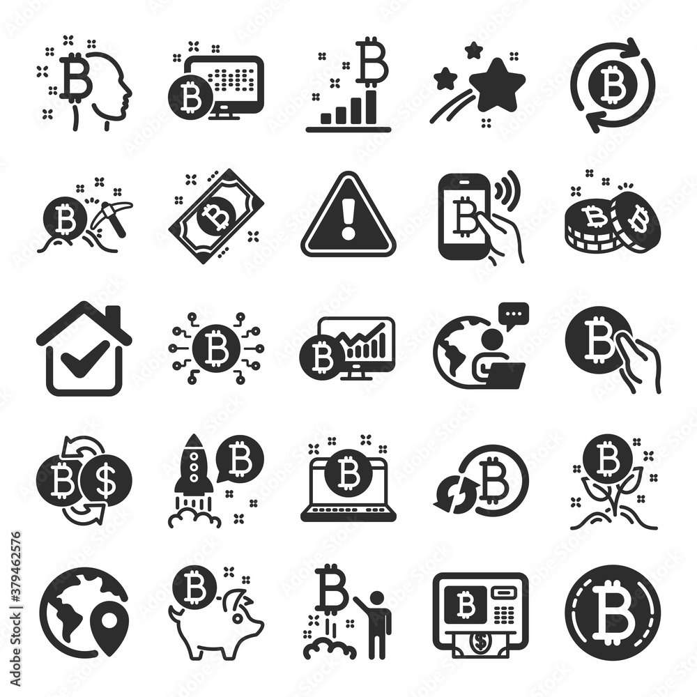 Cryptocurrency icons. Set of Blockchain, Crypto ICO start up and Bitcoin icons. Mining, Cryptocurrency exchange, gold pickaxe. Bitcoin ATM, crypto coins, financial ico markets, blockchain. Vector Cryptocurrency icons. Set of Blockchain, Crypto ICO start up and Bitcoin icons. Mining, Cryptocurrency exchange, gold pickaxe. Bitcoin ATM, crypto coins, financial ico markets, blockchain. Vector