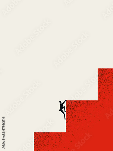 Business career progress vector concept. Symbol of hard work, promotion, new opportunity.