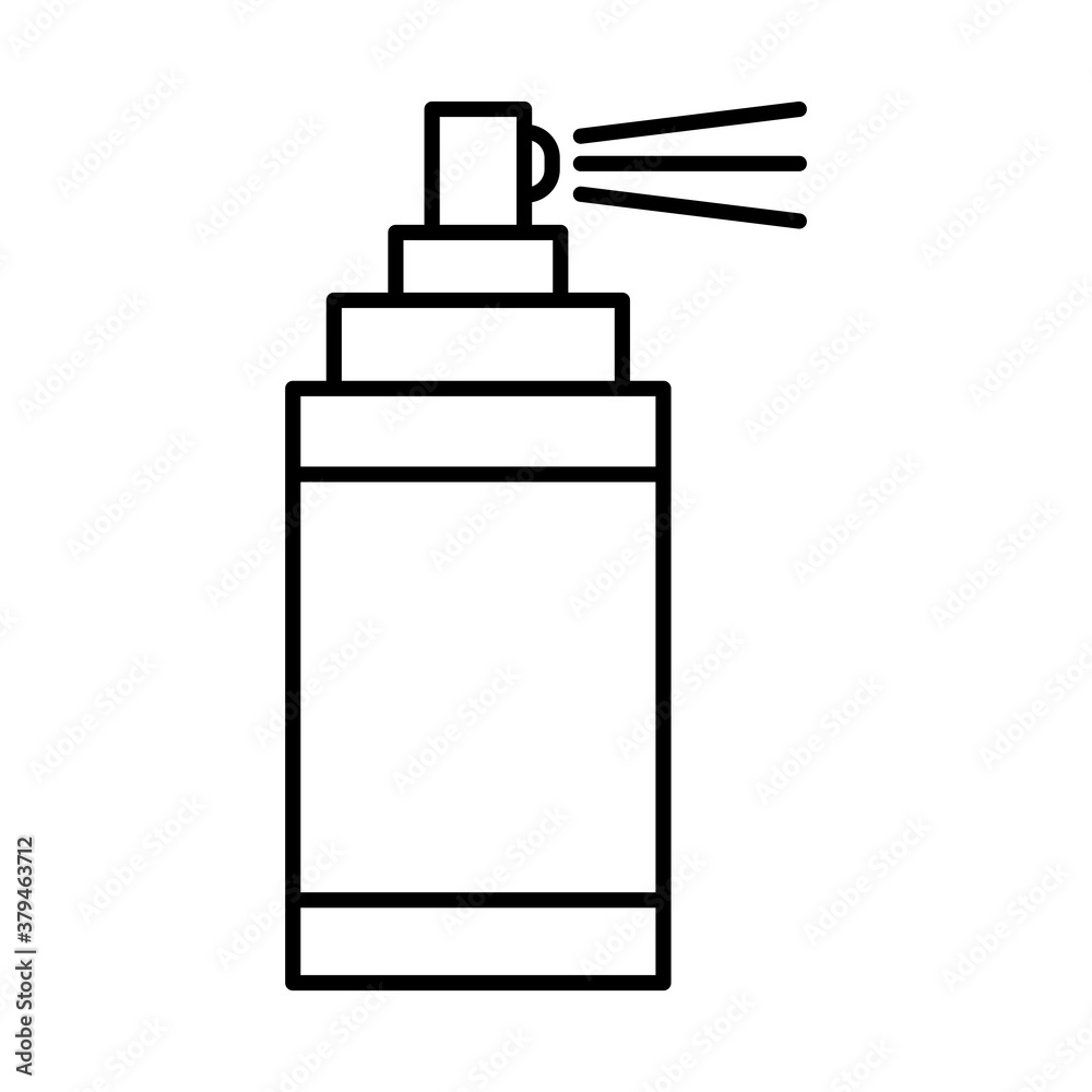 manifestation spray bottle line style icon design, human rights and protest theme Vector illustration