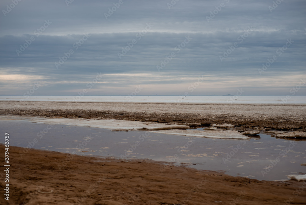 beach in winter