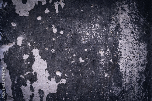 Texture of old grungy gray concrete wall for background, Copy space.