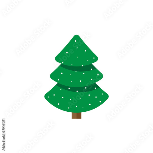 Tree Merry Christmas Icon Isolated Vector esp 10