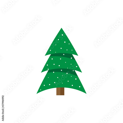 Tree Merry Christmas Icon Isolated Vector esp 10