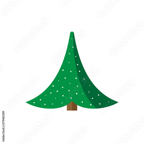 Tree Merry Christmas Icon Isolated Vector esp 10