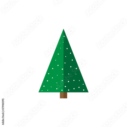 Tree Merry Christmas Icon Isolated Vector esp 10