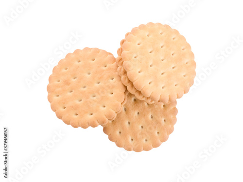 cracker with cream, isolate on a white background. Cracker cookies cream