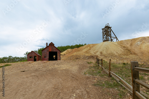 Abandoned Gold Mine and Buildings near Cripple Creek Colorado