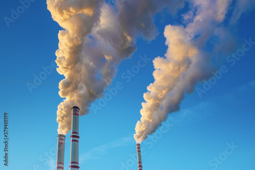Smoke stacks of coal power plant