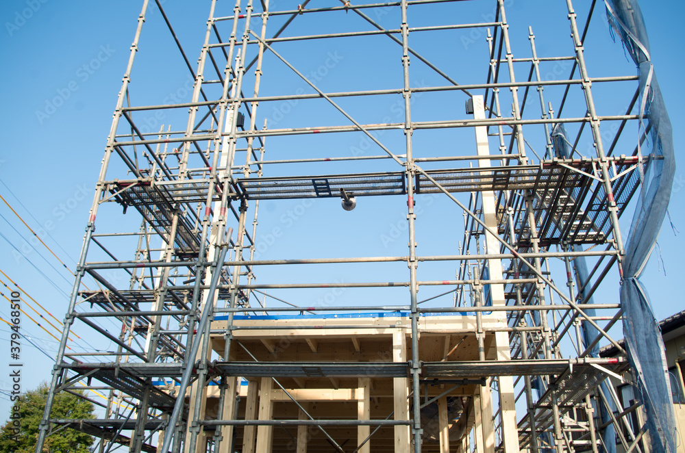 建設現場 足場 建設現場 足場