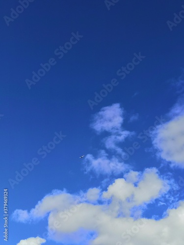 blue sky and clouds