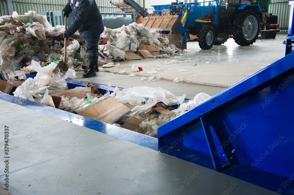 Fotografie Waste recycling factory