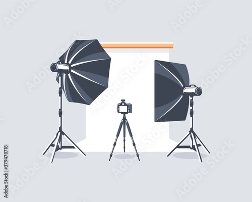 Photo studio element isolated on white background