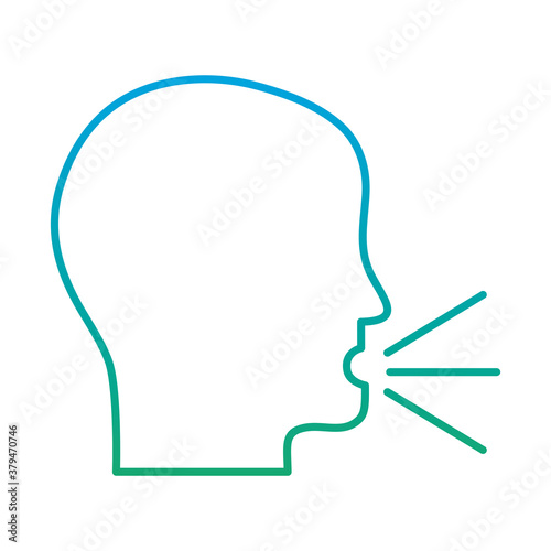 man head screaming degraded style icon design, Manifestation human rights and protest theme Vector illustration