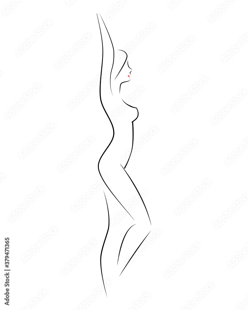 Full figured woman silhouette icon vector