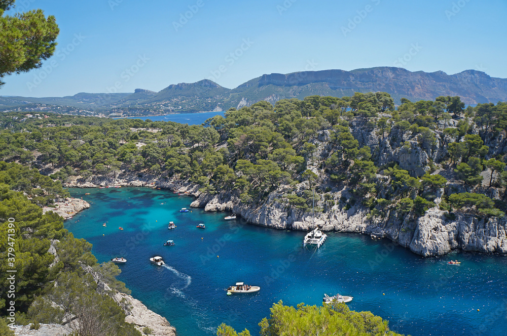 Water recreation in the Calanques National Park, France