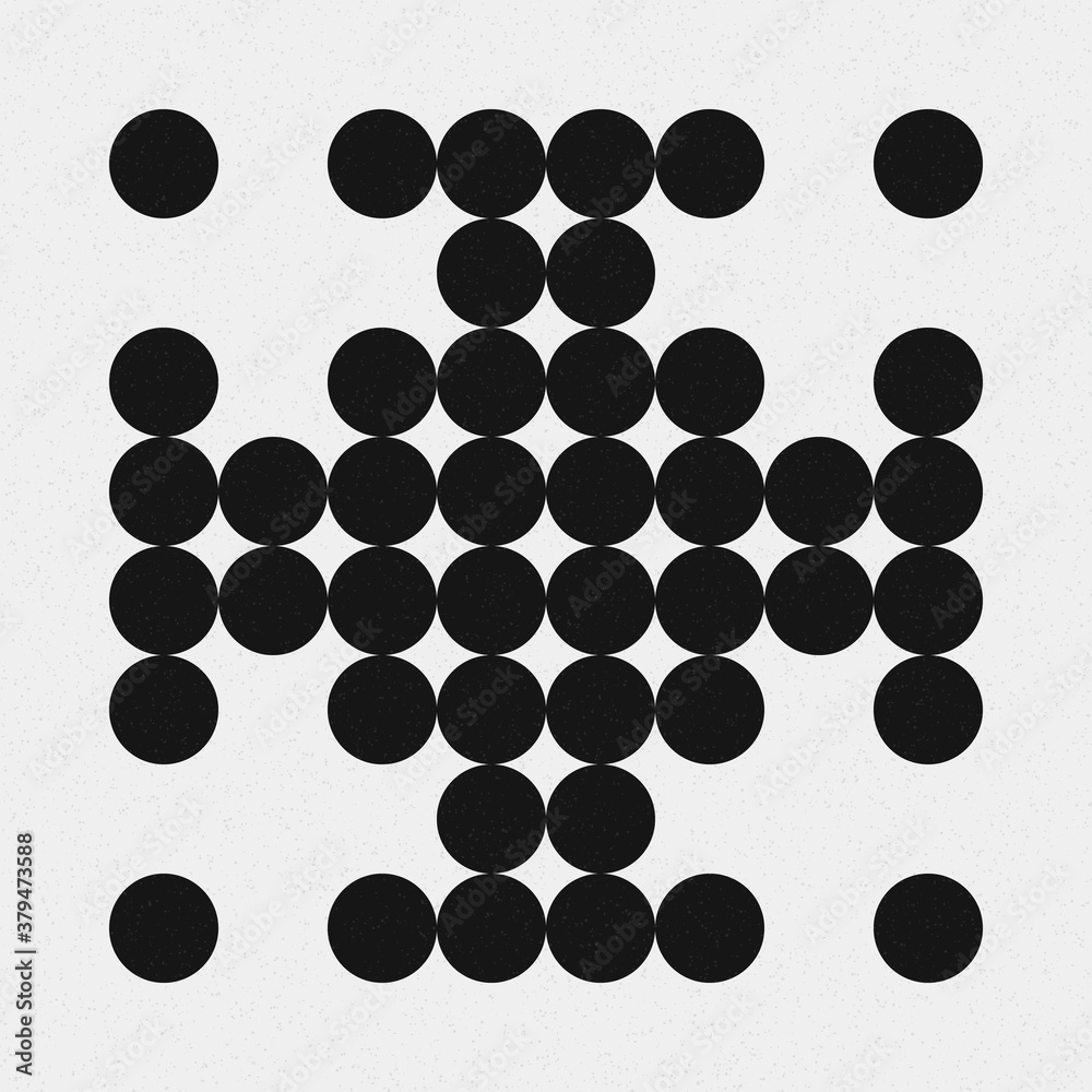 Abstract Cross Pattern Dots Logo generative computational art illustration Abstract Cross Pattern Dots Logo generative computational art illustration