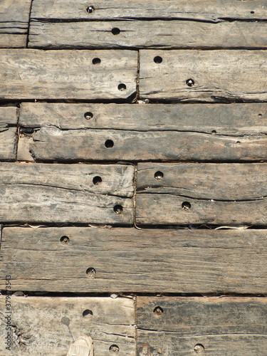 Aged textured  wood floor