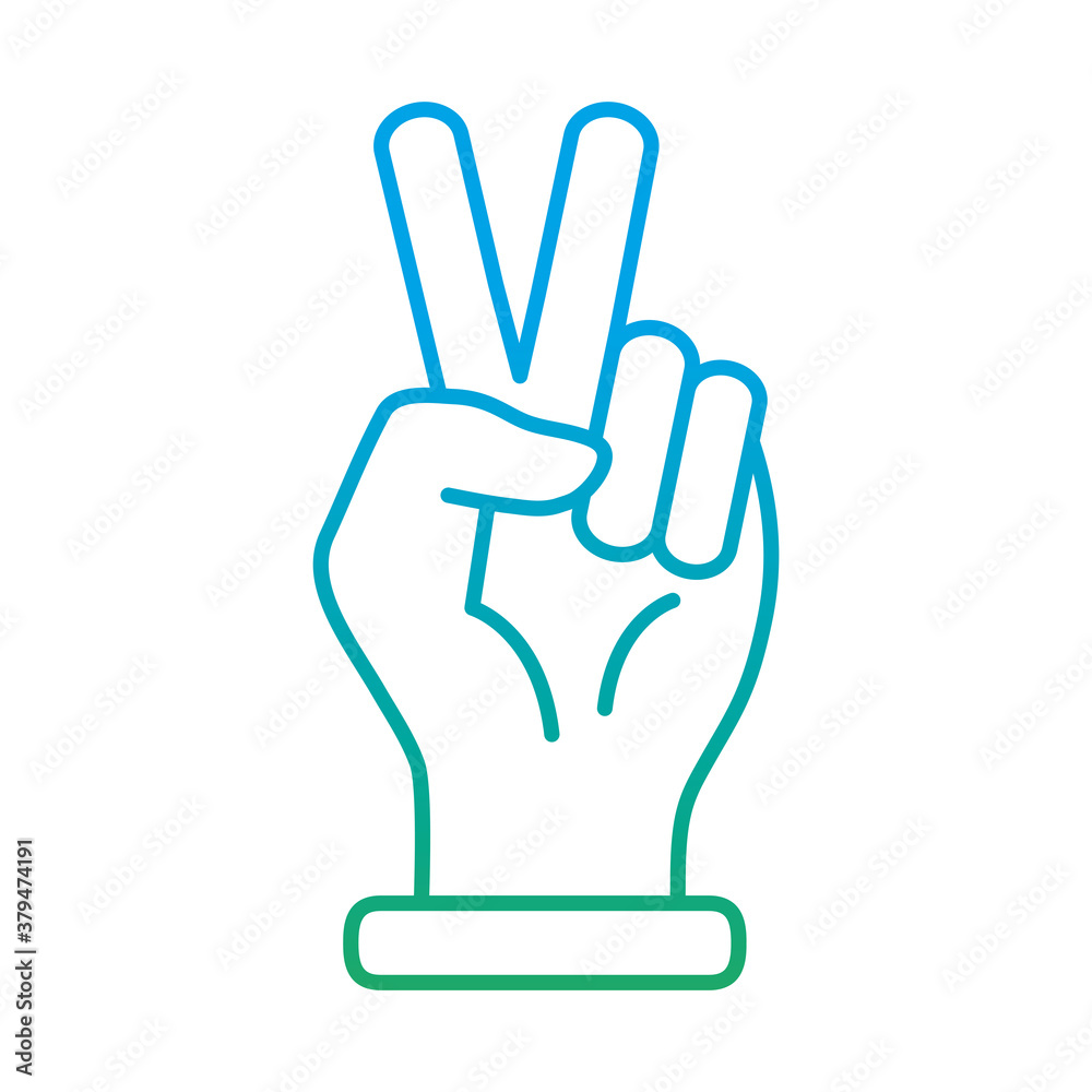 peace and love hand degraded style icon design of Hippie art and creative theme Vector illustration peace and love hand degraded style icon design of Hippie art and creative theme Vector illustration