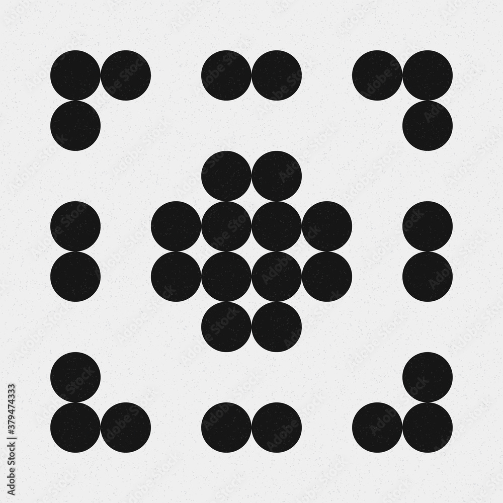 Abstract Cross Pattern Dots Logo generative computational art illustration Abstract Cross Pattern Dots Logo generative computational art illustration