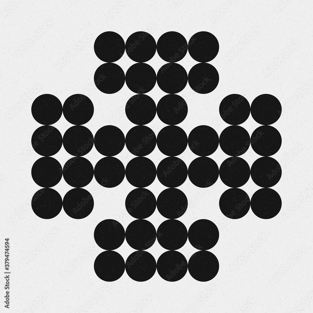 Abstract Cross Pattern Dots Logo generative computational art illustration Abstract Cross Pattern Dots Logo generative computational art illustration