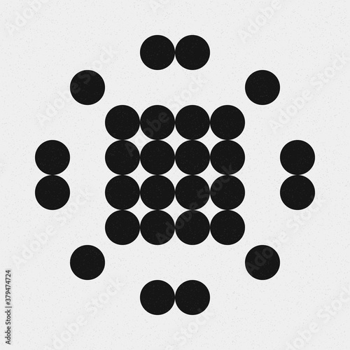 Abstract Cross Pattern Dots Logo generative computational art illustration