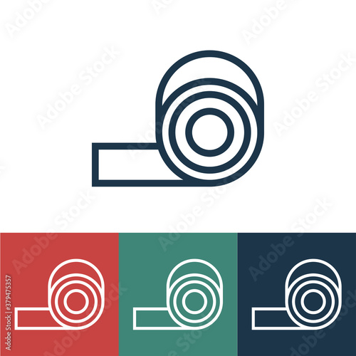 Linear vector icon with adhesive tape