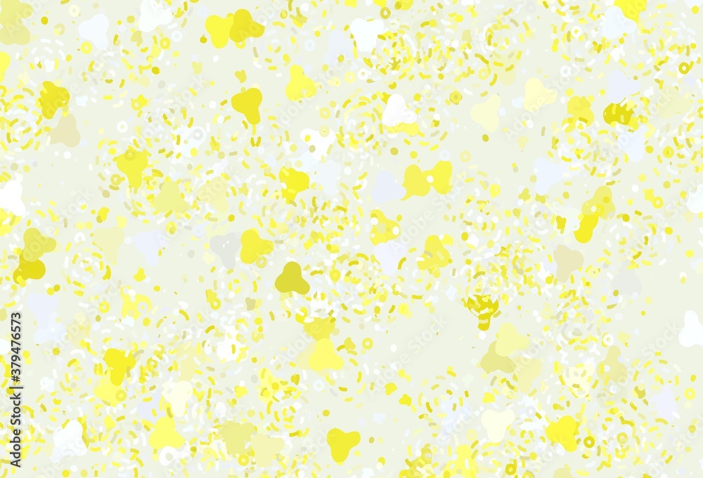 Light Yellow vector background with abstract shapes. Light Yellow vector background with abstract shapes.
