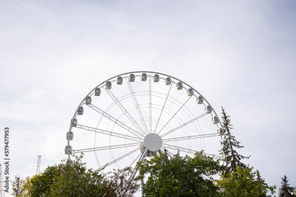 Ferries wheel in the park over sky