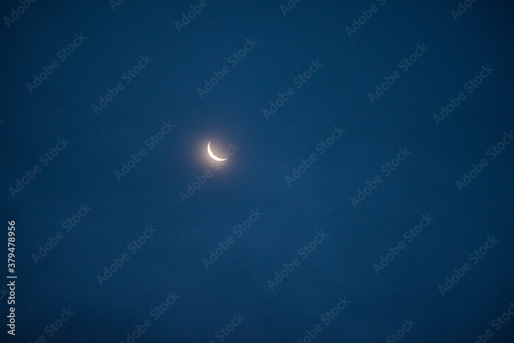 Amazing beautiful sky with clouds - With moon Amazing beautiful sky with clouds - With moon
