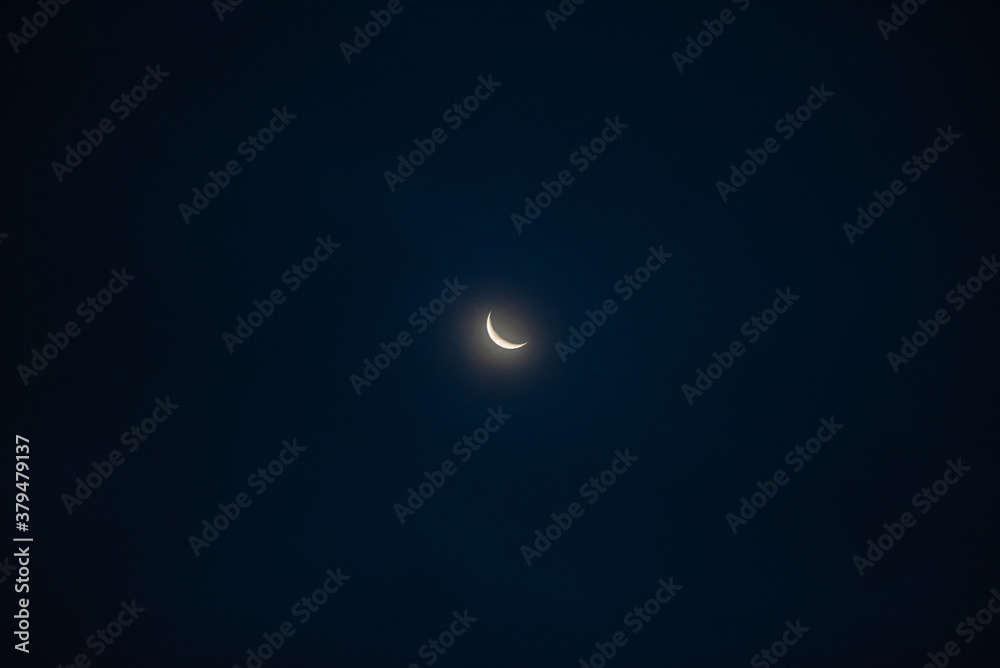 Amazing beautiful sky with clouds - With moon Amazing beautiful sky with clouds - With moon