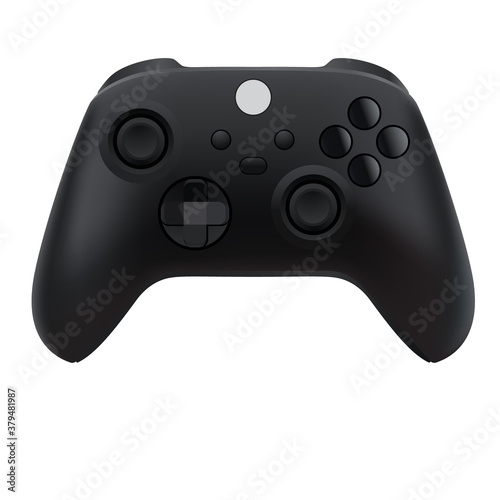 Realistic vector gamepad, video game controller icon