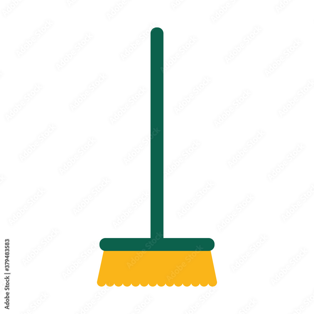 garden broom flat style icon vector design garden broom flat style icon vector design