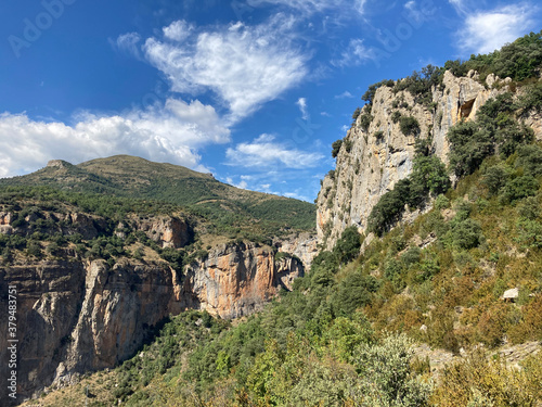 View of the Congosto de Ventamillo Gorge hiking trail. Ribagorza, Huesca, Aragon, Spain
