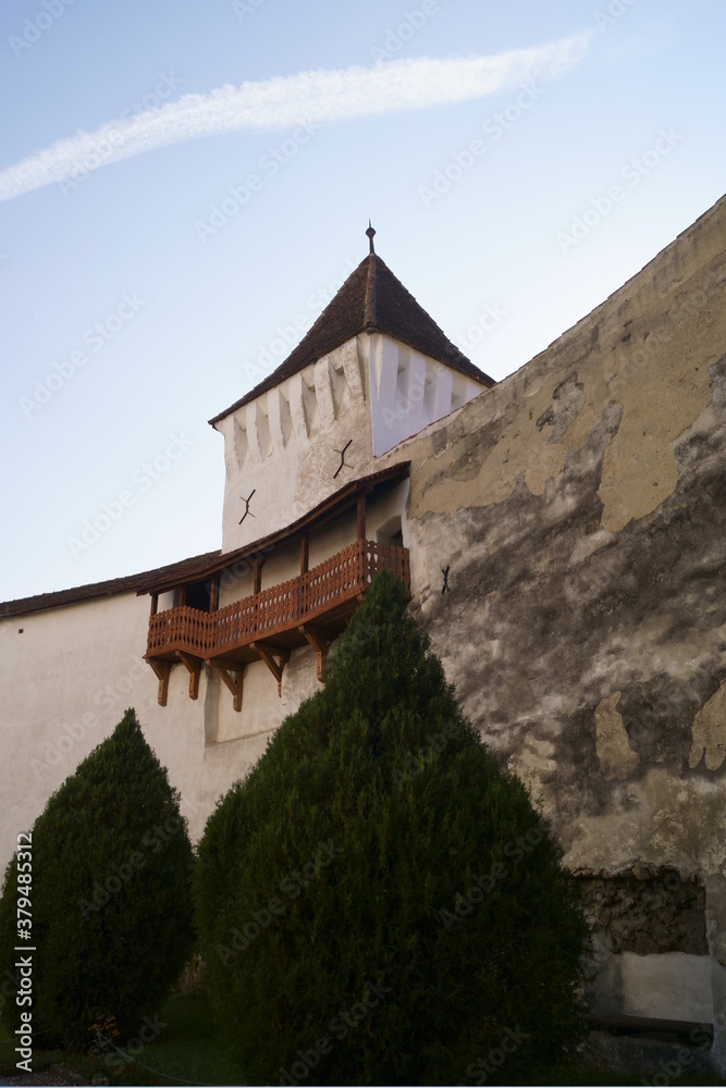 Fototapeta premium Inside the church fortressof Harman, Brasov, Transylvania, Romania; construction of the 13th century 