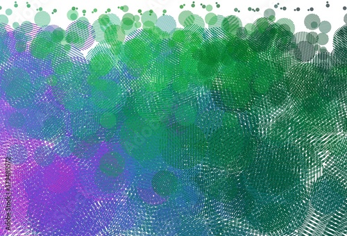 Light Pink, Green vector texture with disks.