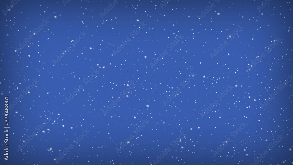Falling particles snowflakes on blue background. 3d rendering Falling particles snowflakes on blue background. 3d rendering