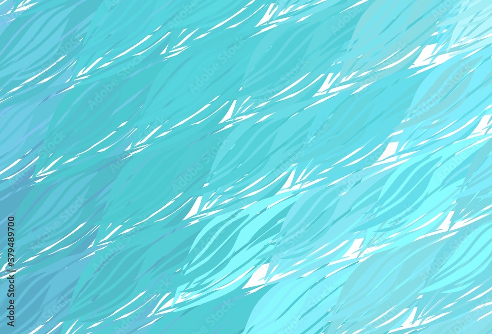 Obraz premium Light Green vector background with wry lines.