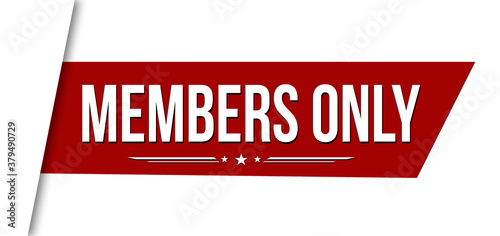 Members only banner design