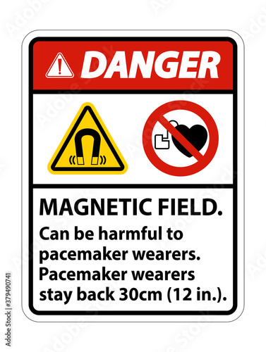 Danger Magnetic field can be harmful to pacemaker wearers.pacemaker wearers.stay back 30cm