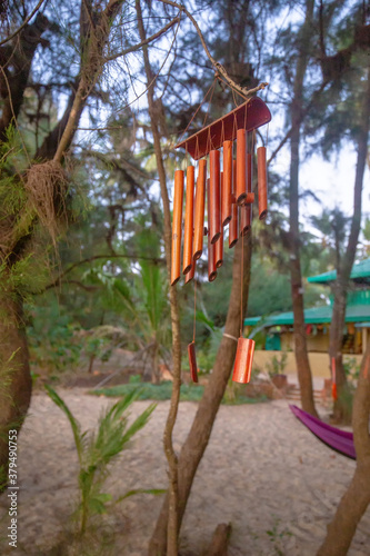 Obraz na plátně tubes that sway from the wind and make a sound in feng shui