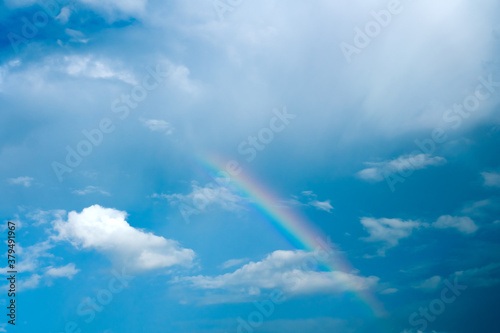 Rainbow in the sky in rainy season in Chiangmai   Thailand