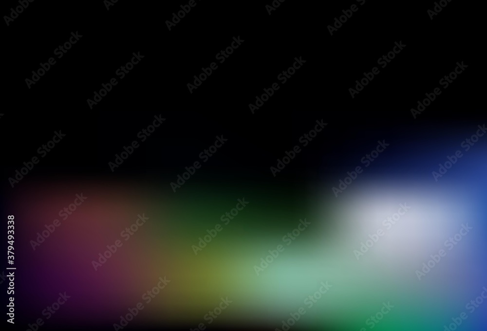 Dark Multicolor vector colorful blur backdrop.