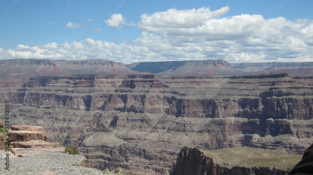 Vista de las paredes del Gran Cañón del Río Colorado en  USA.