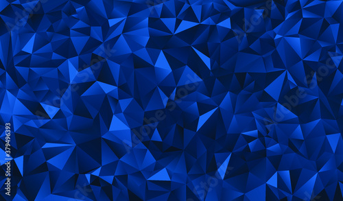 Blue polygonal background. Vector illustration. 