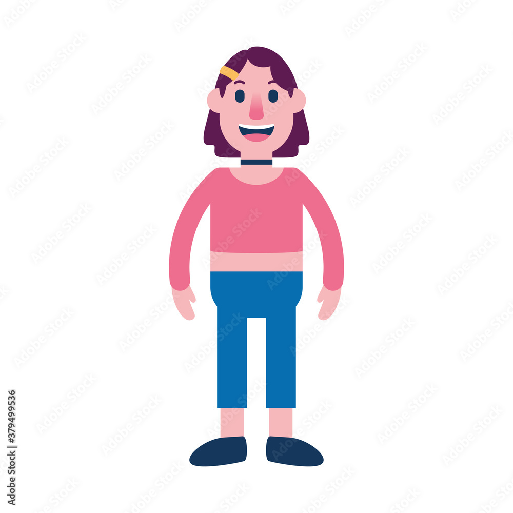 Isolated person woman people ethnicity icon - Vector