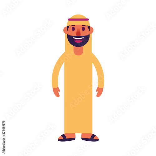 Isolated person arab people ethnicity icon - Vector