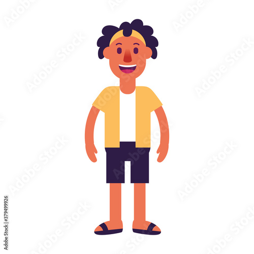 Isolated person man people ethnicity icon - Vector
