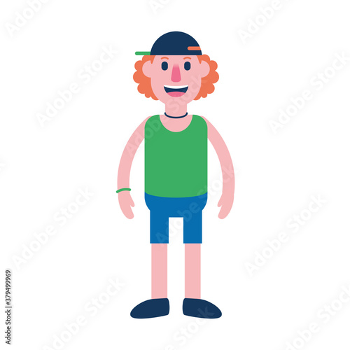 Isolated person man people ethnicity icon - Vector