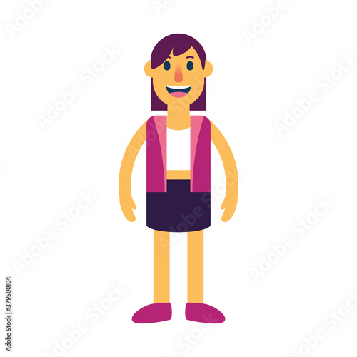 Isolated person woman people ethnicity icon - Vector